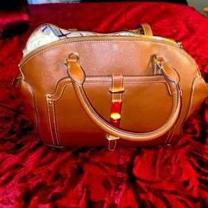 Brown satchel bag
